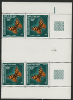 AFARS Et ISSAS COTE 60 € N° 439 MNH ** Bloc De 4 Avec Marges. PAPILLONS BUTTERFLY VANESSA CARDUI. TB/VG - Unused Stamps