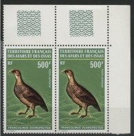 AFARS Et ISSAS POSTE AERIENNE COTE 144 € N° 71 Paire Neuve ** (MNH). OISEAUX BIRD (Francolinus Ochropectus). - Unused Stamps