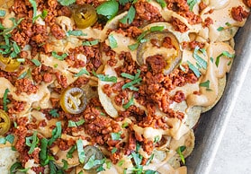 dairy-free nachos with chorizo