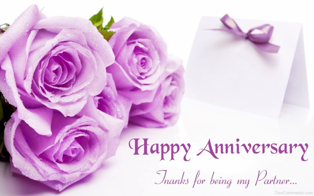 Happy Anniversary Thanks For Being My Partner - DesiComments.com