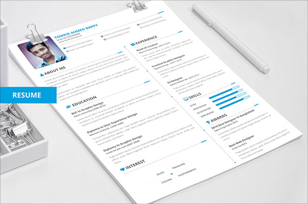 50+ Beautiful Free Resume (CV) Templates in Ai, Indesign & PSD Formats ...