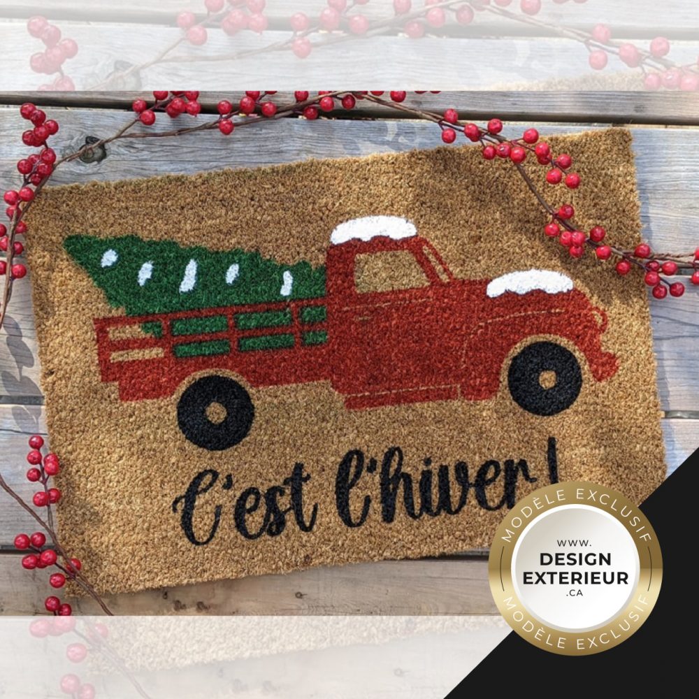 Paillasson Hiver design exterieur badge Exclusif