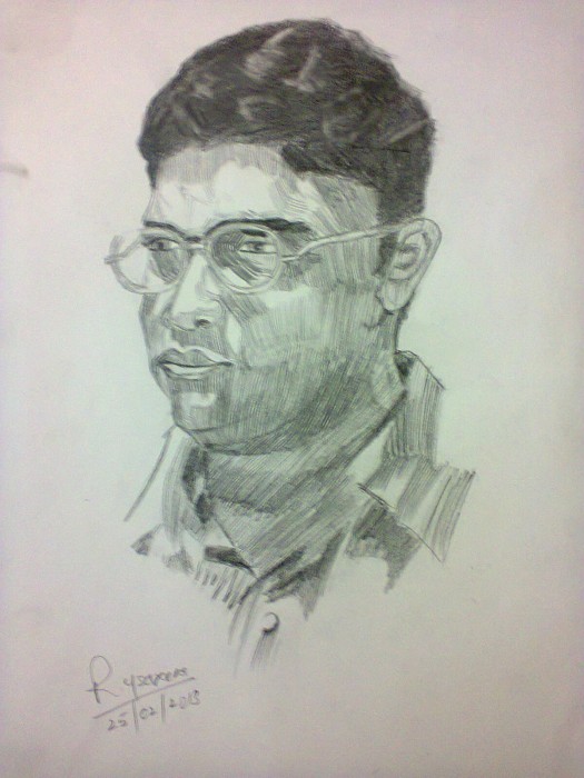 Pencil Sketch Of A Mature Man