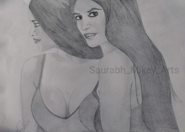 Pencil Sketch Of Poonam Pandey - DesiPainters.com