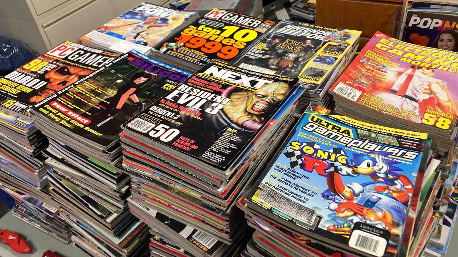 A collection of classic gaming magazines