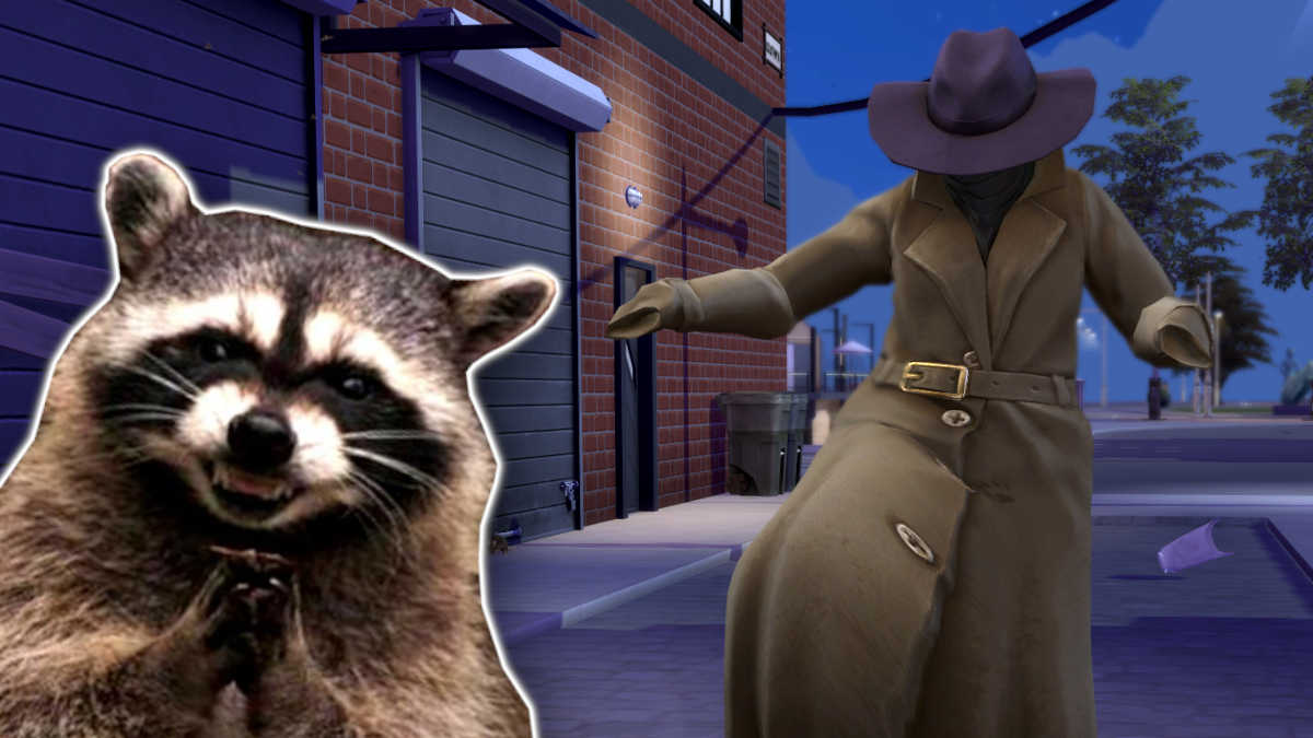 Trashley the Raccoon in The Sims 4: Businesses and Hobbies