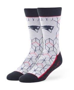 New England Patriots Beehive Fuse Socks Gray 47 Brand