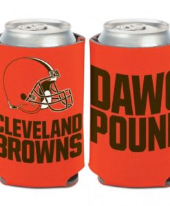 Cleveland Browns Slogan 12 oz Orange Can Koozie Holder