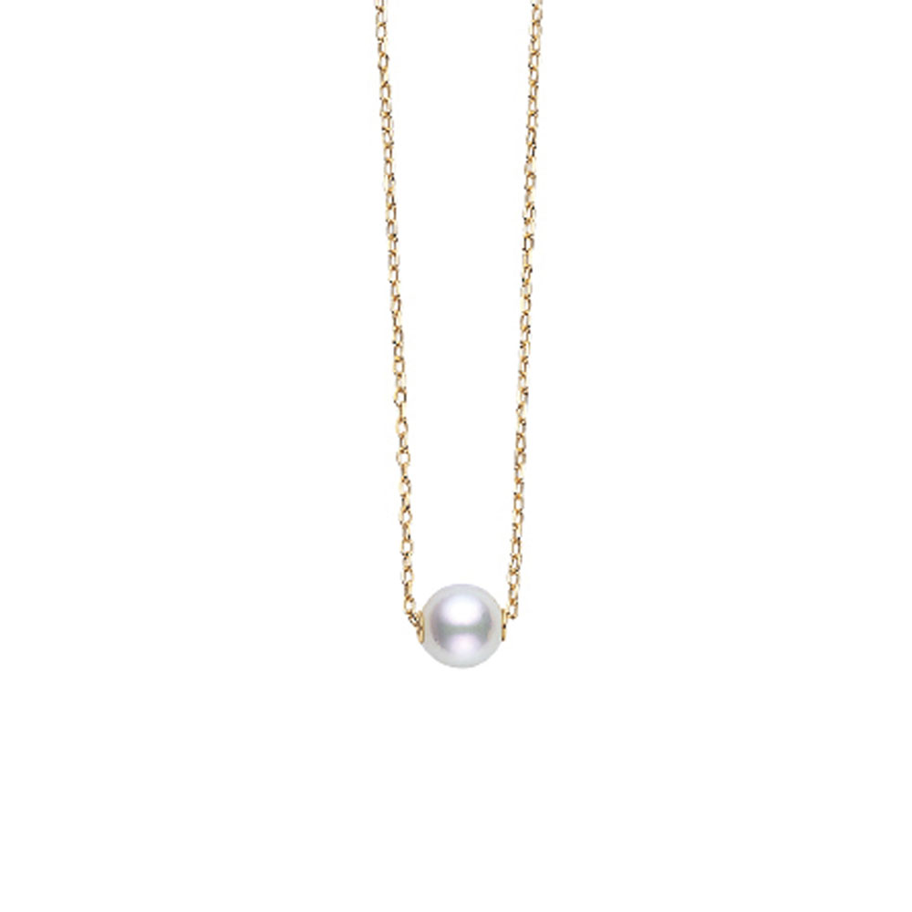 Mikimoto 18K Yellow Gold Japan Collection Pearl Pendant Necklace