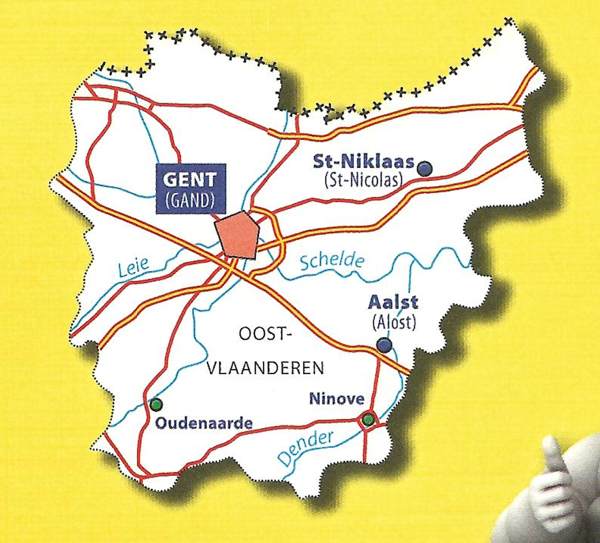 Kaart Nederland Michelin - Vogels