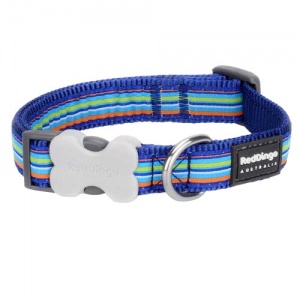 Red Dingo Dog Collar Horizontal Stripe