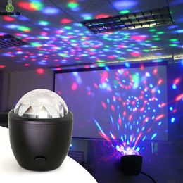 Mini discoteca a sfera per la luce delle luci del proiettore Luci a LED VOCE Attivata USB Crystal Magic Flash Lights DJ per Home KTV Bar