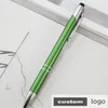 5 pcs Laser Gravé En Métal Tactile Stylo À Bille Personnalité Cadeau Stylo Personnalisé GRATUITEMENT Avec Votre Texte École Bureau Supplie 220704