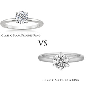 Difference Between Four Prong And Six Prong Engagement Ring Setting