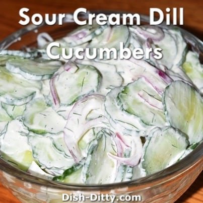 Sour Cream Dill Cucumbers