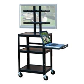 View a larger image of the VTI FPC4226E Mobile Cart with 32 inch TV Mount and Pull Out Shelf.