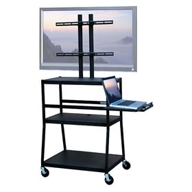 View a larger image of the VTI FPC4218E Mobile Cart with 42 inch TV Mount and Pull Out Shelf. 