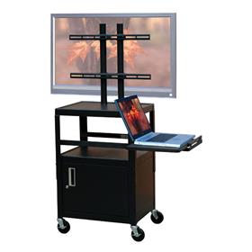 View a larger image of the VTI FPCAB4226E Mobile Cabinet with 32 inch TV Mount and Pull Out Shelf.