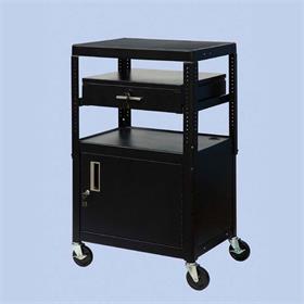 View a larger image of the VTI MDCAB4226E Mobile Cart with Locking Cabinet and Drawer (26-42 inches).