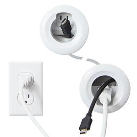 View a larger image of the Sanus In-Wall Power Kit for Wireless Speakers (White) WSIWP1-W1.