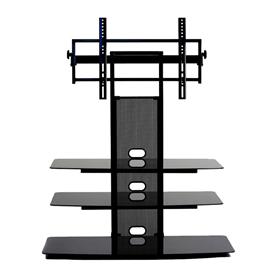 View a larger image of the TransDeco Black Glass TV Stand for 32-80 inch Screens TD550HB here.