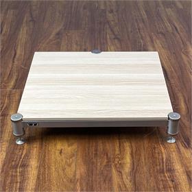 View a larger image of the VTI 3 Post Amp Stand (Silver Cap, Silver Pole, Natural Shelf) BL304SSN-01 here.