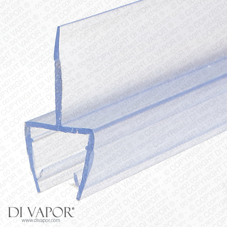 Shower Screen Glass Seal | 10mm Glass | 16mm Central Fin | 195cm/85cm