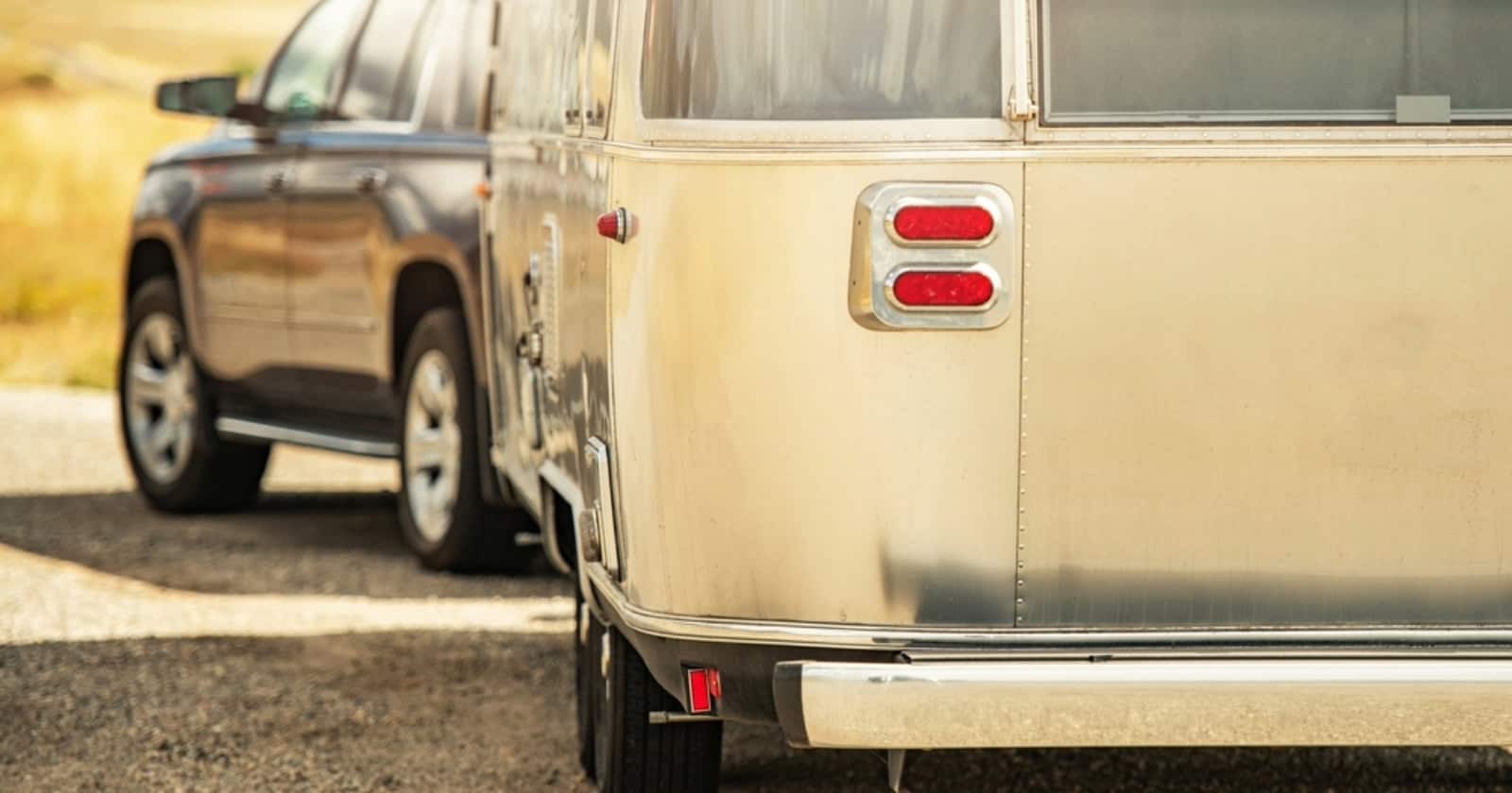 Sport Utility Vehicle towing Airstream