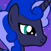 Princess Luna with blue hair