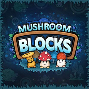 Cute mushrooms in dark forest