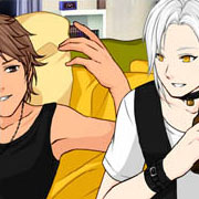 Fun manga creator where you customize your own handsome rockstar couple or boy band