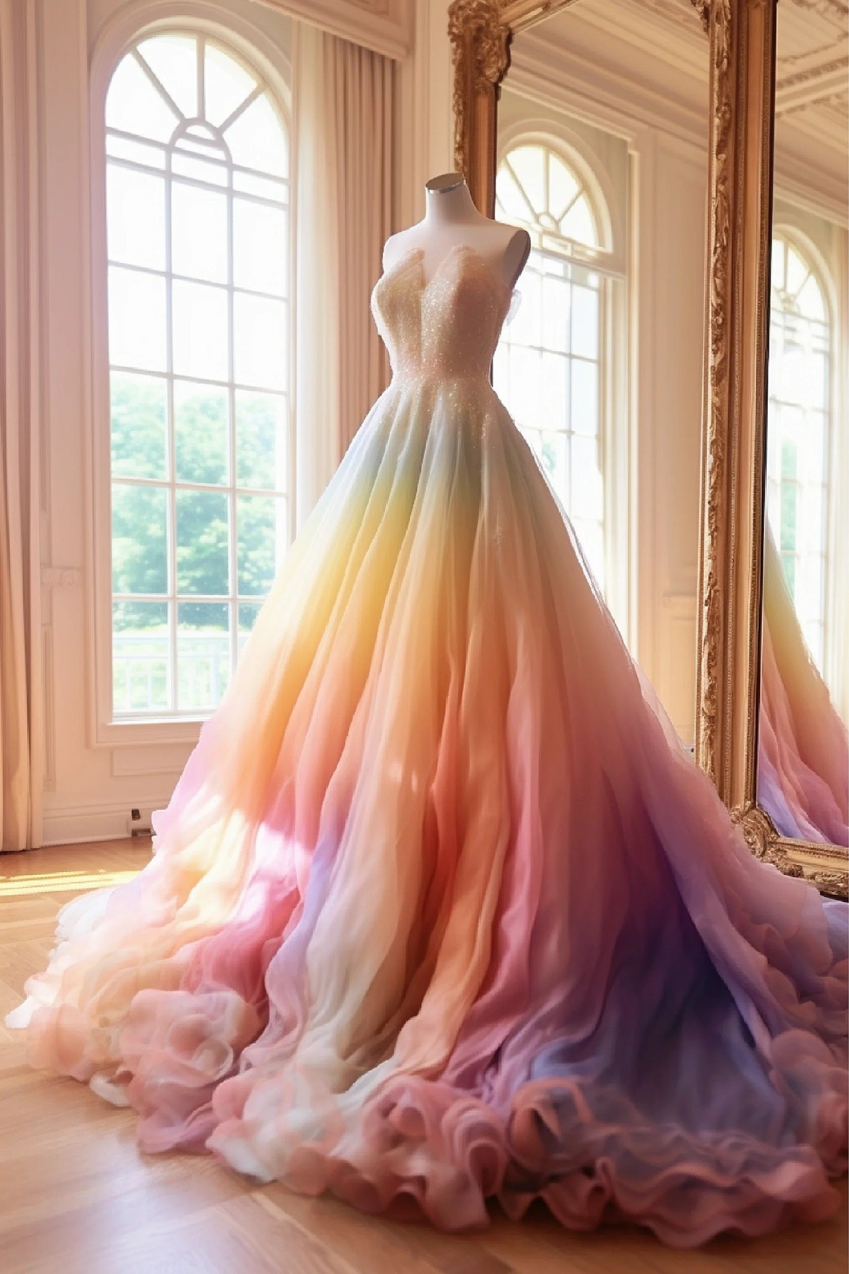 Colored Wedding Dresses With Sleeves