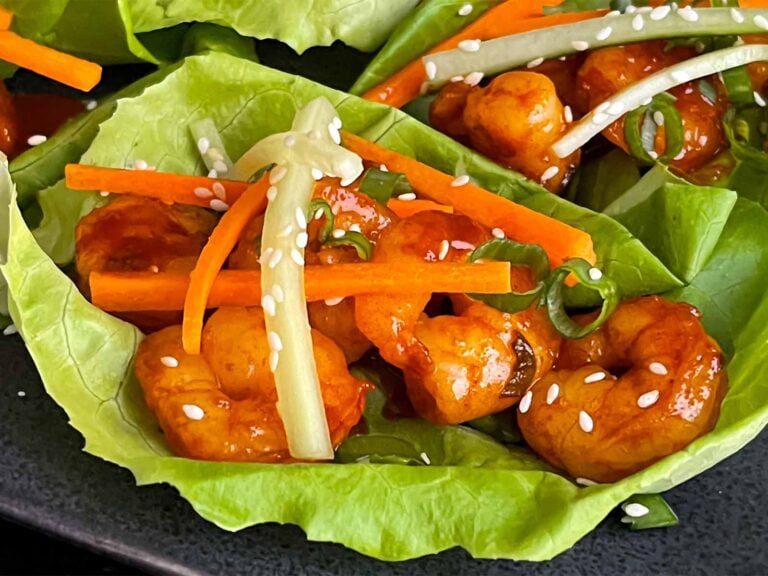 Gochujang Shrimp Lettuce Wraps