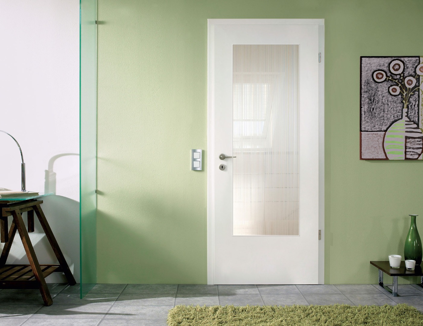 White Painted Doors - White Sliding Internal French White Doors - Glass Panels