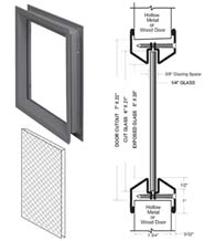 7 x 22 Lite Kit with Wired Glass, NGP L-FRA100-7x22-WG