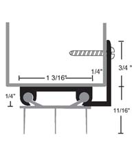 3/4 x 36 Thermoplastic Door Shoe, NGP 13T-36