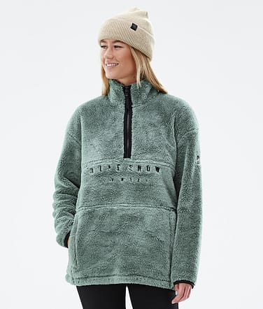 Pile W 2022 Fleece Sweater Women Faded Green