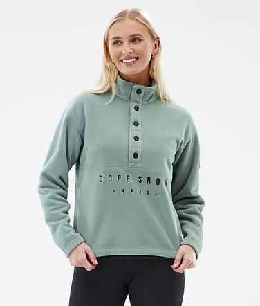 Comfy W Fleece Trui Dames Faded Green