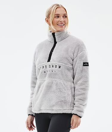 Pile W Fleece Sweater Women Light Grey