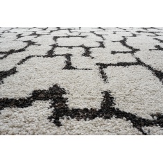 Mastercraft 023-0405/6278 Mehari Heatset Shaggy Rug - Cream/White