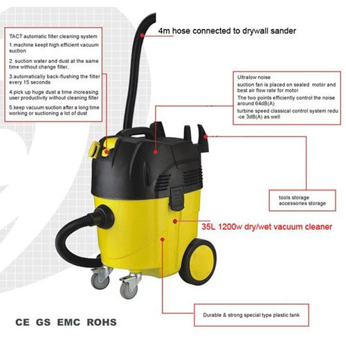 Vacuum cleaner DP508-35L (dry & wet) Automatically dust off