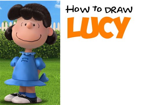 How to Draw Lucy from The Peanuts Movie Step by Step Tutorial