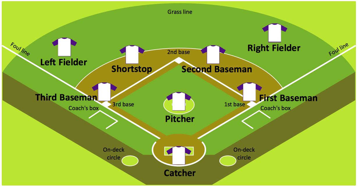 Baseball Field Drawing Picture