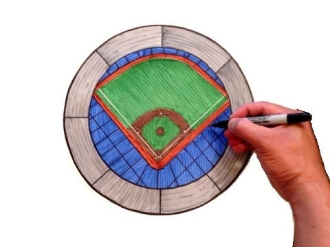 Baseball Field Drawing Sketch