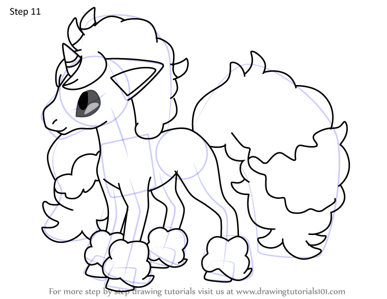 How to Draw Galarian Ponyta from Pokemon (Pokemon) Step by Step ...