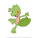 How to Draw Treecko from Pokemon