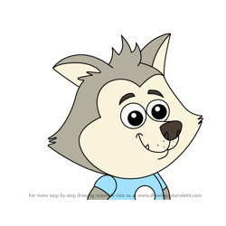 How to Draw Peter Wolfcub from Chip and Potato