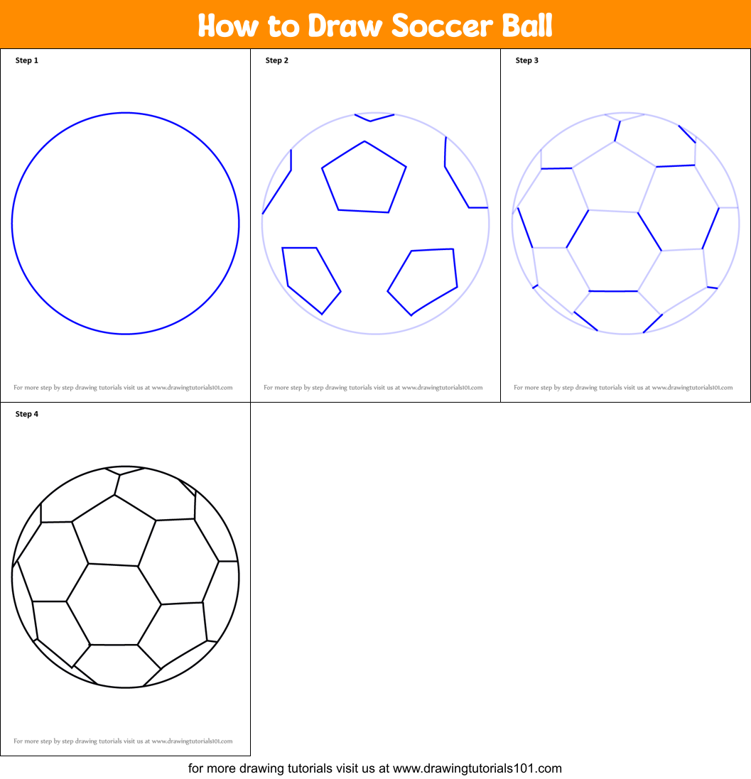 How To Draw A Soccer Ball Step By Step