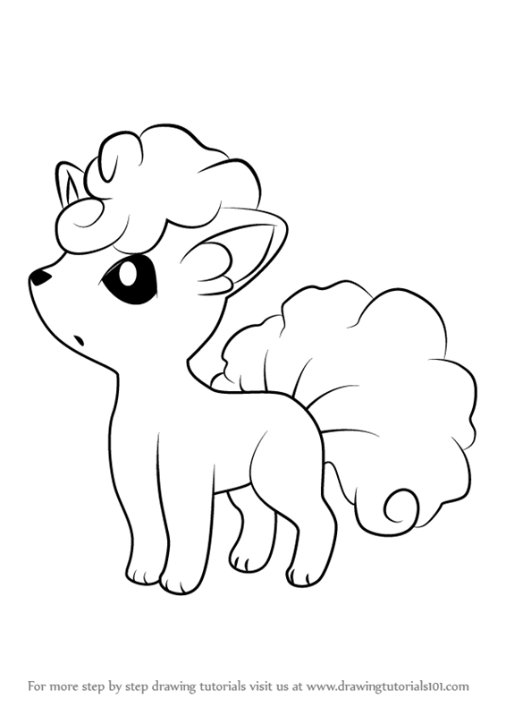 How to Draw Alola Vulpix from Pokemon Sun and Moon (Pokémon Sun and ...