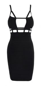 Black Cut Out Bandage Dress